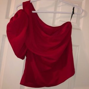 Shein red off the shoulder top on size US XL, EU 44